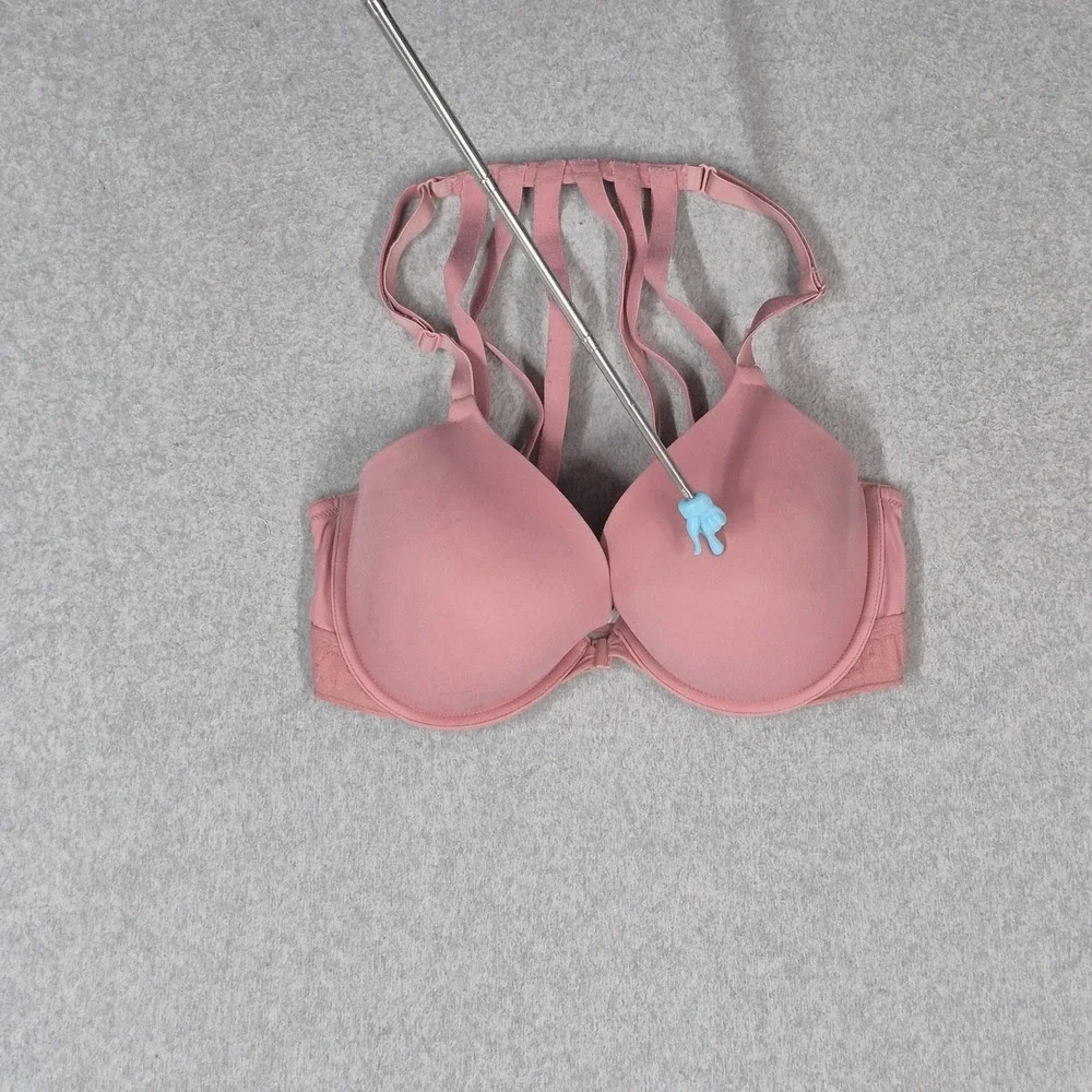 PINK Women Bra 36D Pink Wear Everywhere Push Up Underwired Front Closure READ